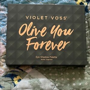 Violet Voss Olive You Forever Eye Shadow Palette - Olive Green & Gold Lettering